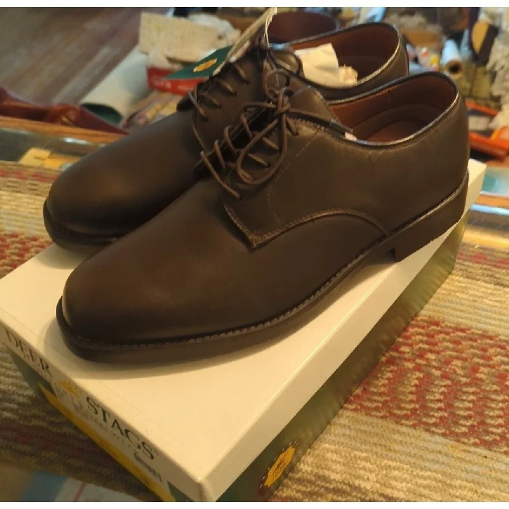 New Deer Stags Men Shoes Sz‎ 11M Oxford Casual Dress Brown Leather
